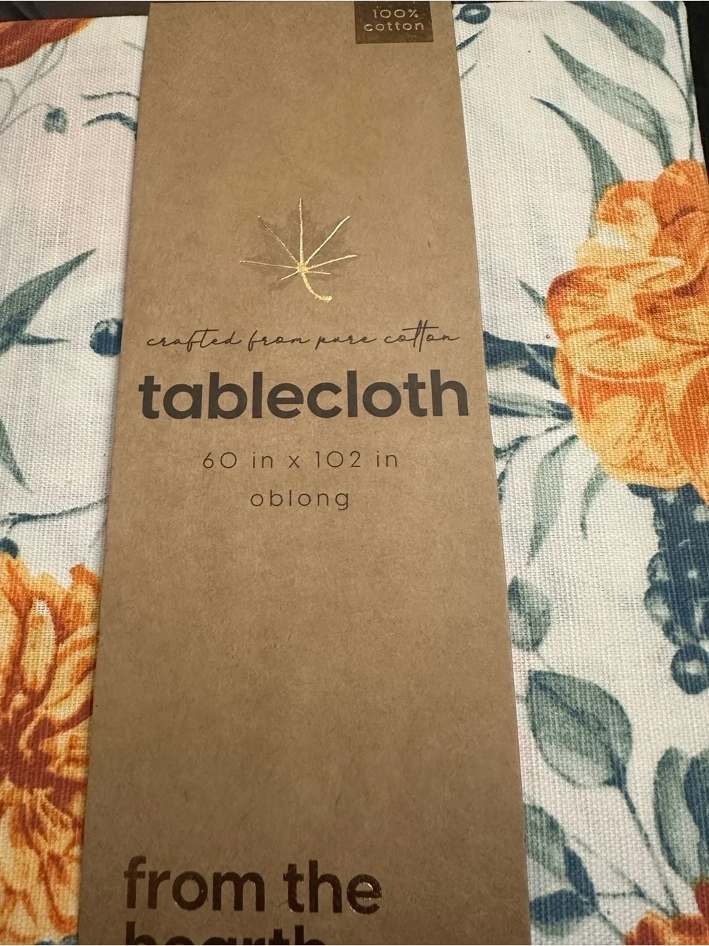 Nordstrom Cotton Tablecloth - White, Orange, Green, Blue